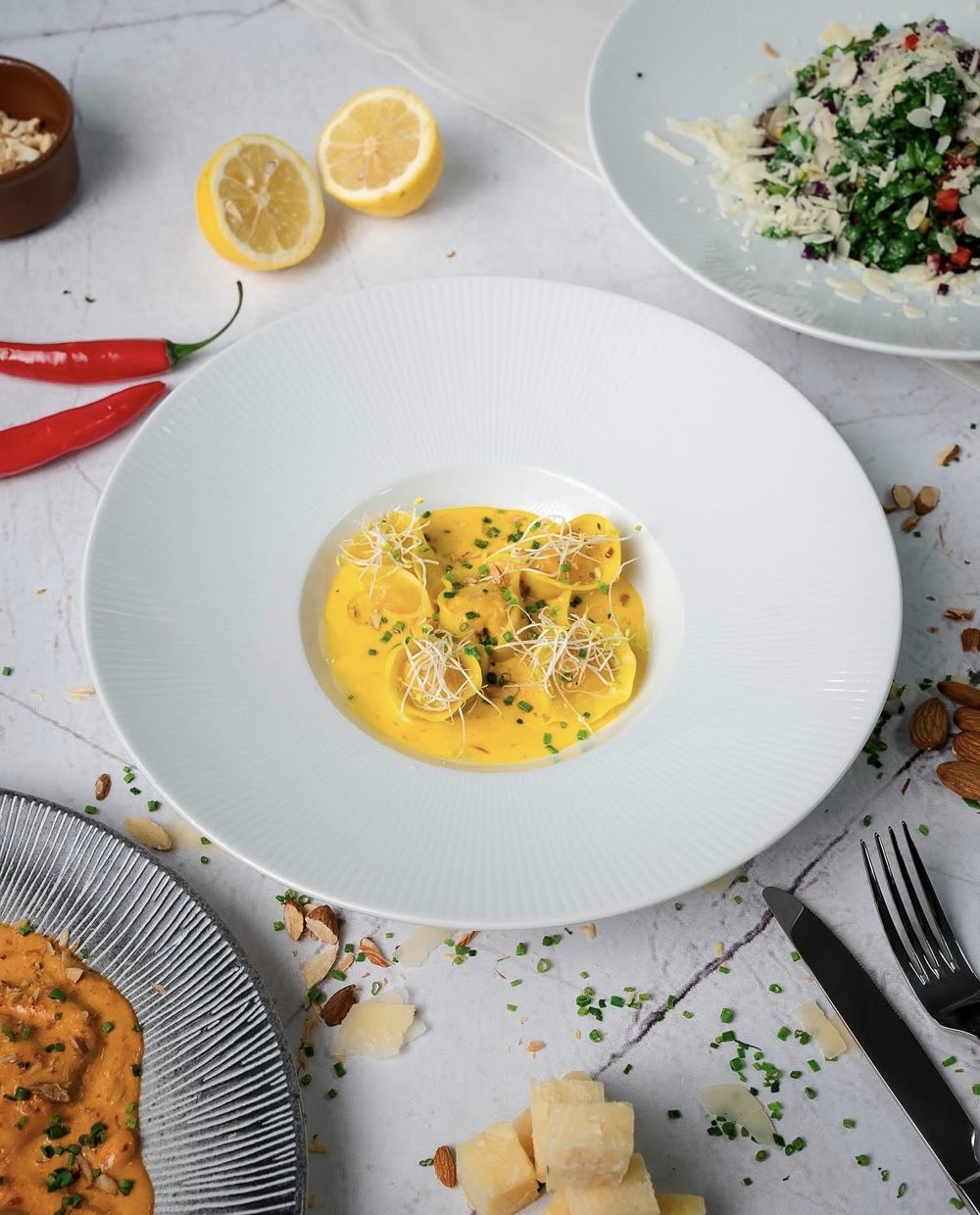 A fresh pasta dish