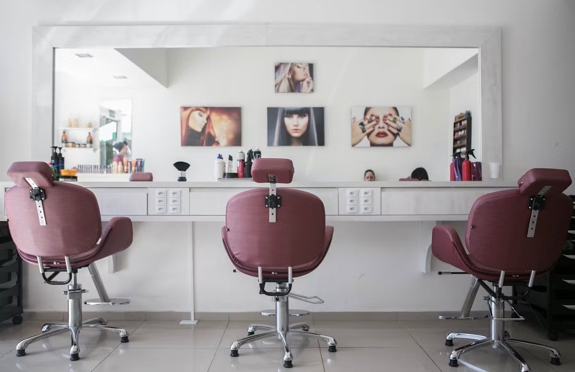 The studio with three styling chairs